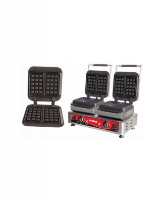 İkili Kare Model Waffle Makinesi